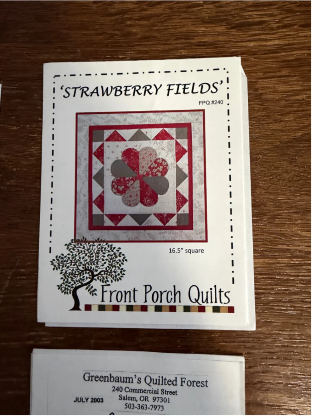 Vintage Quilt Pattern Lot of 7 Greenebaum’s Quilted Forest Hopscotch Front Porch